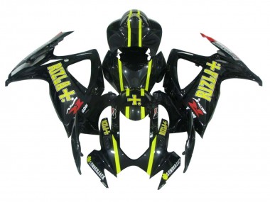 Carenados Moto Suzuki GSXR 600 / GSXR 750 2006-2007 - Negro Brillante Amarillo Rizla Baratos