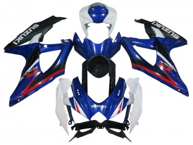 Carenados Moto Suzuki GSXR 600 / GSXR 750 2006-2007 - Blanco Azul Rojo Negro Baratos