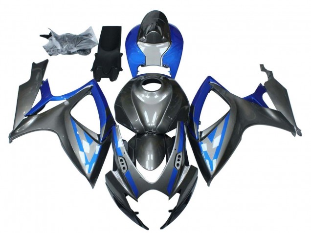 Carenados Moto Suzuki GSXR 600 / GSXR 750 2006-2007 - Azul Gris Negro Baratos