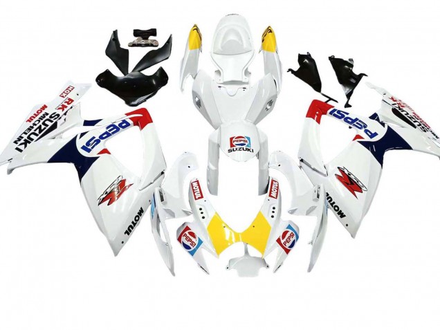Carenados Moto Suzuki GSXR 600 / GSXR 750 2006-2007 - Blanco Rojo Amarillo Motul Baratos