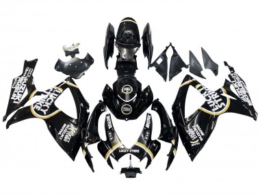 Carenados Moto Suzuki GSXR 600 / GSXR 750 2006-2007 - Negro Brillante Blanco Motul Lucky Strike Baratos