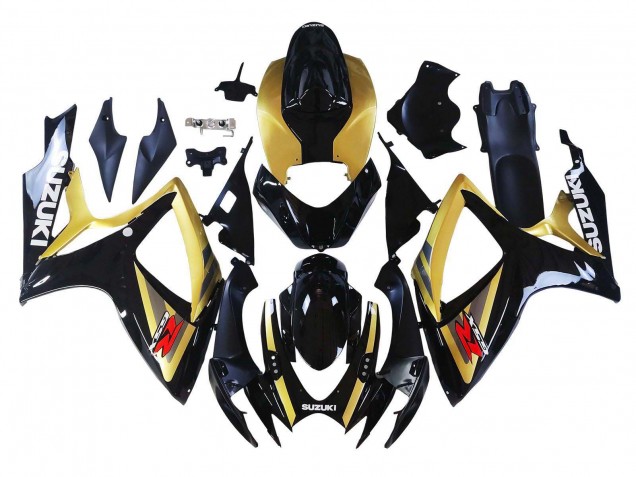 Carenados Moto Suzuki GSXR 600 / GSXR 750 2006-2007 - Oro Negro Brillante Rojo Baratos