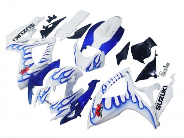 Carenados Moto Suzuki GSXR 600 / GSXR 750 2006-2007 - Blanco Azul Llama Baratos