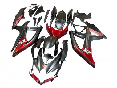 Carenados Moto Suzuki GSXR 600 / GSXR 750 2008-2010 - Negro Mate Rojo Baratos