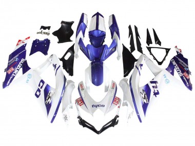 Carenados Moto Suzuki GSXR 600 / GSXR 750 2008-2010 - Blanco Azul Negro Tyco Baratos