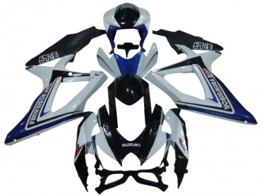 Carenados Moto Suzuki GSXR 600 / GSXR 750 2008-2010 - Blanco Azul Negro Brillante Alstare Baratos