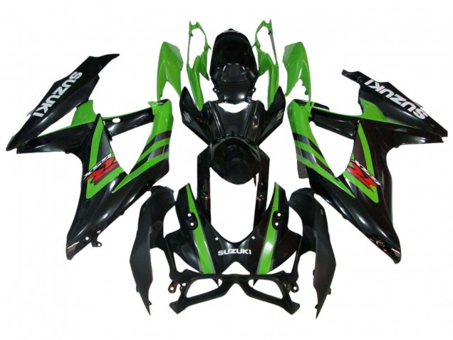 Carenados Moto Suzuki GSXR 600 / GSXR 750 2008-2010 - Verde Negro Brillante Baratos