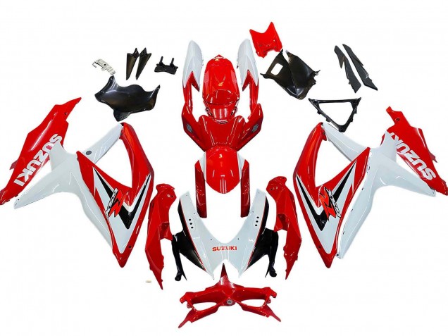 Carenados Moto Suzuki GSXR 600 / GSXR 750 2008-2010 - Blanco Rojo Negro Baratos