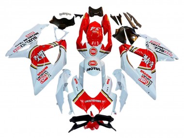 Carenados Moto Suzuki GSXR 600 / GSXR 750 2008-2010 - Blanco Rojo Motul Lucky Strike Baratos