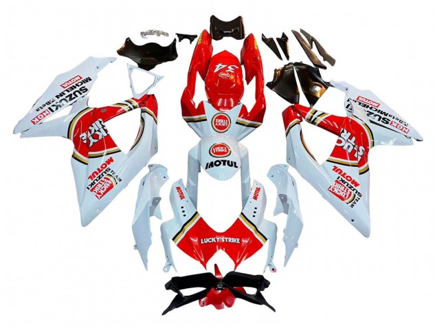 Carenados Moto Suzuki GSXR 600 / GSXR 750 2008-2010 - Blanco Rojo Motul Lucky Strike Baratos
