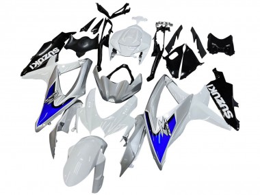 Carenados Moto Suzuki GSXR 600 / GSXR 750 2008-2010 - Blanco Plata Azul Negro Baratos