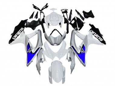 Carenados Moto Suzuki GSXR 600 / GSXR 750 2008-2010 - Blanco Plata Azul Negro Baratos