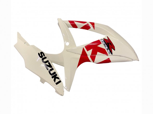 Carenados Moto Suzuki GSXR 600 / GSXR 750 2008-2010 - Crema Blanco Rojo Negro Baratos