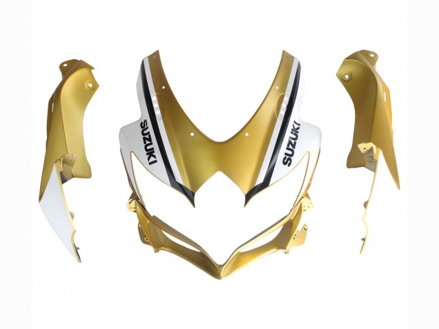 Carenados Moto Suzuki GSXR 600 / GSXR 750 2008-2010 - Negro Mate Blanco Oro Baratos