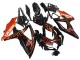 Carenados Moto Suzuki GSXR 600 / GSXR 750 2008-2010 - Negro Brillante Naranja Llama Baratos