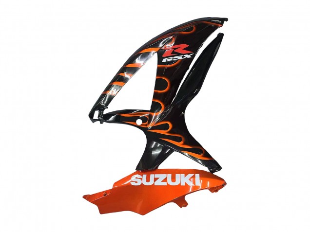 Carenados Moto Suzuki GSXR 600 / GSXR 750 2008-2010 - Negro Brillante Naranja Llama Baratos
