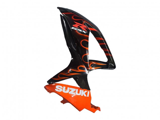 Carenados Moto Suzuki GSXR 600 / GSXR 750 2008-2010 - Negro Brillante Naranja Llama Baratos