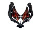 Carenados Moto Suzuki GSXR 600 / GSXR 750 2008-2010 - Negro Brillante Naranja Llama Baratos