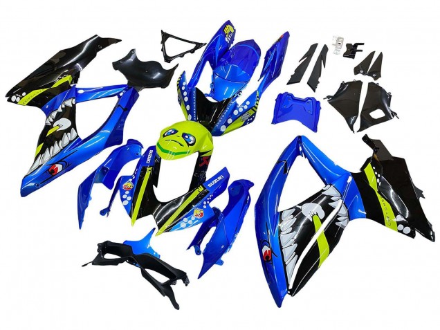 Carenados Moto Suzuki GSXR 600 / GSXR 750 2008-2010 - Azul Fluorescent Verde Tiburón Baratos