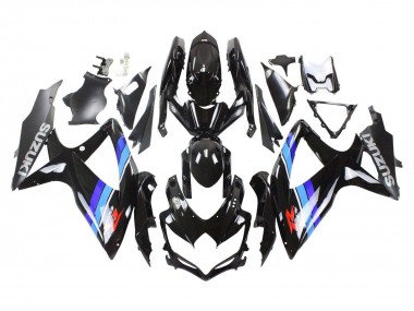 Carenados Moto Suzuki GSXR 600 / GSXR 750 2008-2010 - Negro Brillante Azul Baratos