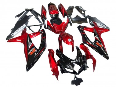 Carenados Moto Suzuki GSXR 600 / GSXR 750 2008-2010 - Rojo Negro Brillante Baratos