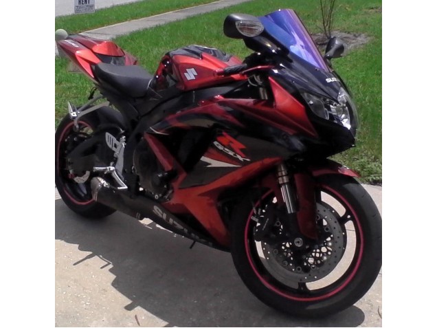 Carenados Moto Suzuki GSXR 600 / GSXR 750 2008-2010 - Rojo Negro Brillante Baratos