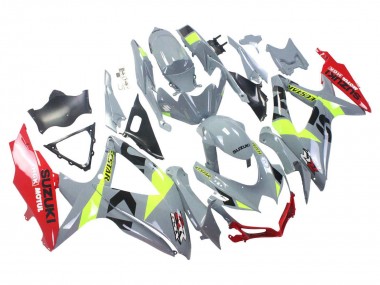 Carenados Moto Suzuki GSXR 600 / GSXR 750 2008-2010 - Gris Amarillo Rojo Baratos
