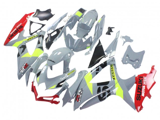 Carenados Moto Suzuki GSXR 600 / GSXR 750 2008-2010 - Gris Amarillo Rojo Baratos