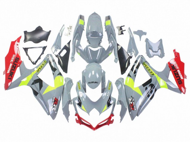 Carenados Moto Suzuki GSXR 600 / GSXR 750 2008-2010 - Gris Amarillo Rojo Baratos