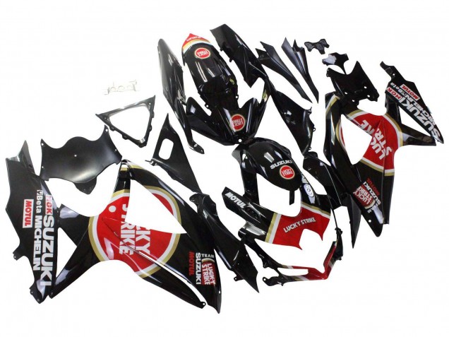 Carenados Moto Suzuki GSXR 600 / GSXR 750 2008-2010 - Negro Brillante Rojo Blanco Motul Lucky Strike Baratos