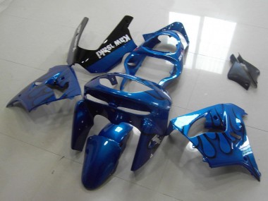 Carenados Moto Kawasaki ZX9R 1998-1999 - Azul Negro Llama Baratos