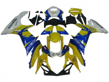 Carenados Moto Suzuki GSXR 600 / GSXR 750 2011-2024 - Blanco Amarillo Azul Alstare Corona Extra Baratos