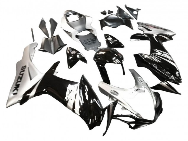 Carenado Moto Suzuki GSXR 600 / GSXR 750 2011-2024 - Negro Brillante Plata Baratos