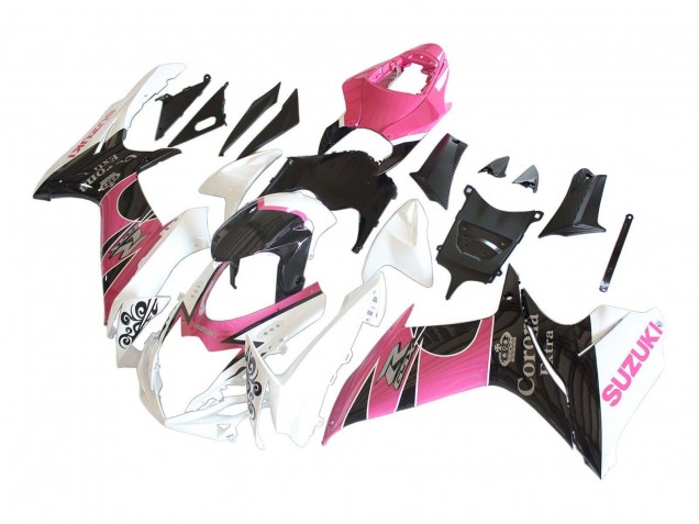 Carenados Moto Suzuki GSXR 600 / GSXR 750 2011-2024 - Blanco Rosa Negro Corona Baratos