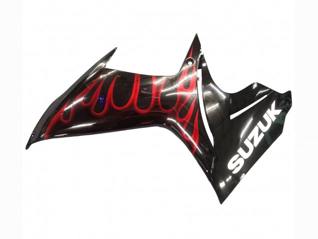 Carenados Moto Suzuki GSXR 600 / GSXR 750 2011-2024 - Negro Brillante Rojo Llama Baratos