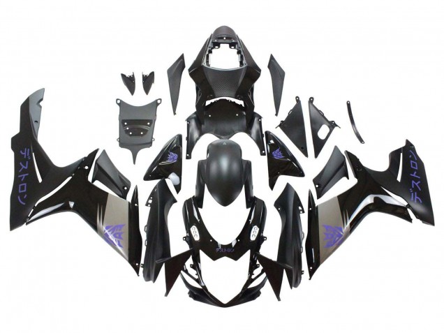 Carenados Moto Suzuki GSXR 600 / GSXR 750 2011-2024 - Negro Mate Gris Púrpura Baratos