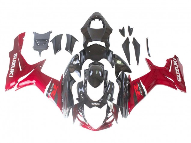 Carenado Moto Suzuki GSXR 600 / GSXR 750 2011-2024 - Rojo Negro Brillante Baratos