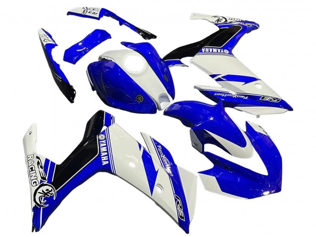 Carenados Moto Yamaha YZF R3/R25 2015-2018 - Blanco Azul Negro Carrera Baratos