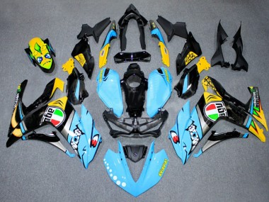 Carenados Moto Yamaha YZF R3/R25 2015-2018 - Azul Claro Amarillo Plata Negro Baratos