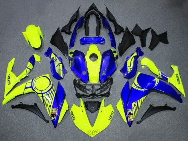 Carenados Moto Yamaha YZF R3/R25 2015-2018 - Neon Amarillo Azul Negro 46 Baratos