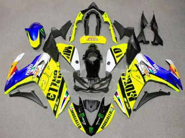Carenados Moto Yamaha YZF R3/R25 2015-2018 - Amarillo Azul Negro Monstruo Baratos