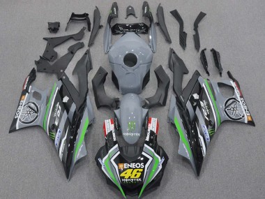 Carenados Moto Yamaha YZF R3/R25 2015-2018 - Nardo Gris Verde Negro ENEOS Monstruo 46 Baratos