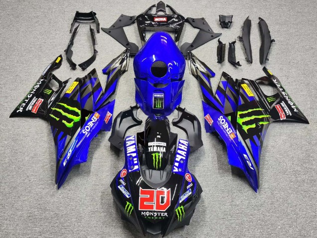Carenados Moto Yamaha YZF R3/R25 2019-2021 - Azul Negro Brillante Verde ENEOS Monstruo 20 Baratos