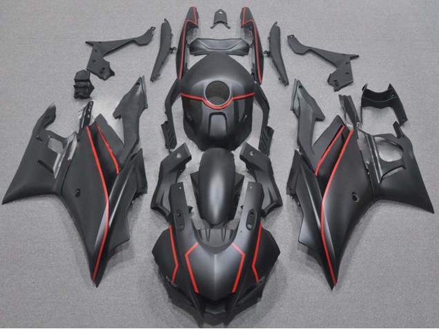 Carenados Moto Yamaha YZF R3/R25 2019-2021 - Negro Mate Rojo Baratos
