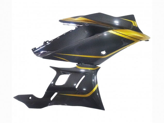 Carenados Moto Yamaha YZF R3/R25 2019-2021 - Oro Negro FibraCarbono Baratos