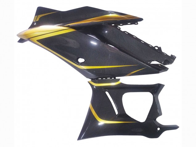 Carenados Moto Yamaha YZF R3/R25 2019-2021 - Oro Negro FibraCarbono Baratos