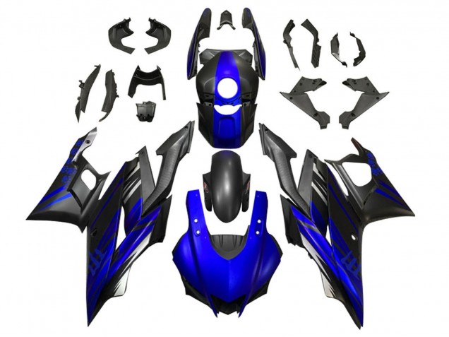 Carenado Moto Yamaha YZF R3/R25 2019-2021 - Azul Negro Mate Baratos