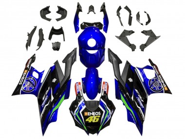 Carenados Moto Yamaha YZF R3/R25 2019-2021 - Azul Blanco Verde Negro ENEOS 46 Baratos