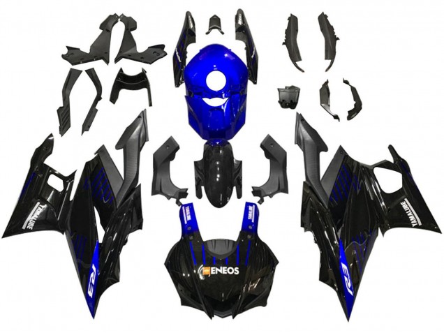 Carenados Moto Yamaha YZF R3/R25 2019-2021 - Azul Negro FibraCarbono ENEOS Yamalube Baratos