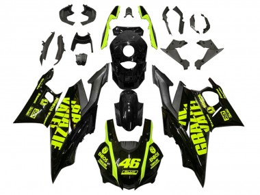 Carenados Moto Yamaha YZF R3/R25 2019-2021 - Negro Neon Amarillo 46 Baratos
